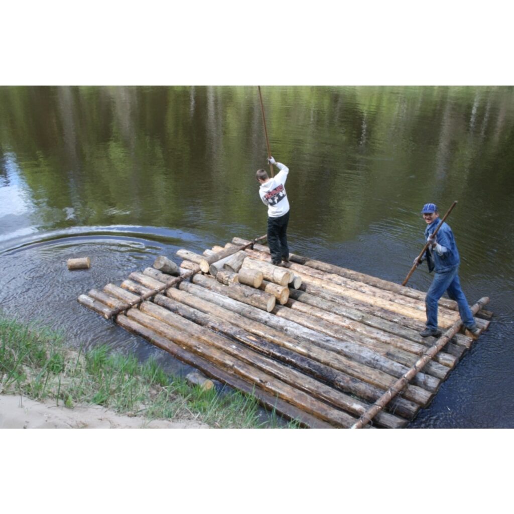 Šodien jau no agra rīta netālu no Spicu tilta rosījās vīri, kuri sēja plostu, lai tas varētu uzsākt savu ceļu pa Gauju. Šogad plosts, tāpat kā pērn, sastāv no 13 plenēm. Tās savukārt būvētas no 12 vai 13 baļķiem.
Autors: Inga Karpova