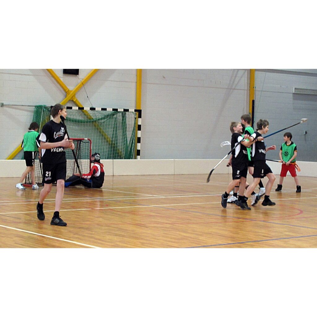 Latvijas čempionāts florbolā 2. līgas U-14 zēniem Valkā. Sezona beigusies, valcēniešiem - 3. vieta.
Autors: Aldis Dubļāns