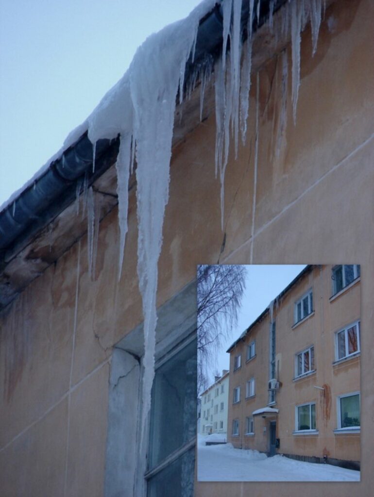  Otrpuss šai pašai ēkai skats nav ne labāks – lāsteka ir vēl iespaidīgāka izmēra.
Autors: Santa Sinka