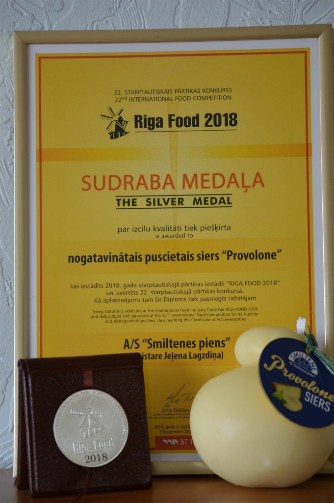 Sudraba medaļa, - nogatavinātajam puscietajam sieram “Provolone”.
Autors: Sandra Pētersone