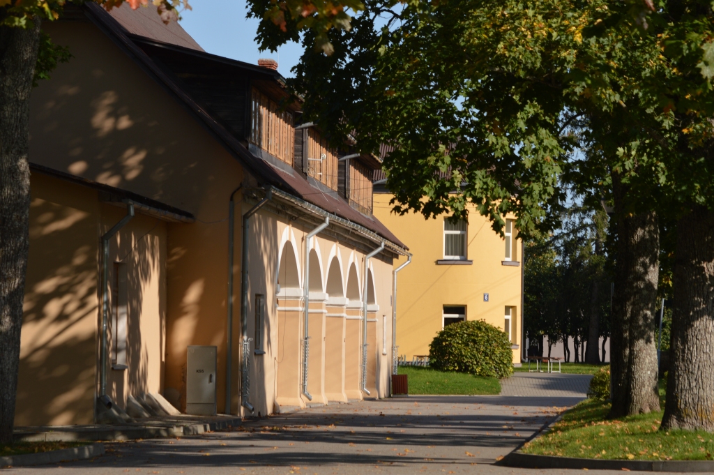 Bijušajā zirgu stallī, vēlāk firsta paraugpienotavā (priekšplānā) mūsdienās atrodas tehnikuma ēdnīca un bibliotēka, bet seklajā kūtī (tālāk) – tehnikuma veterinārijas nodaļa.