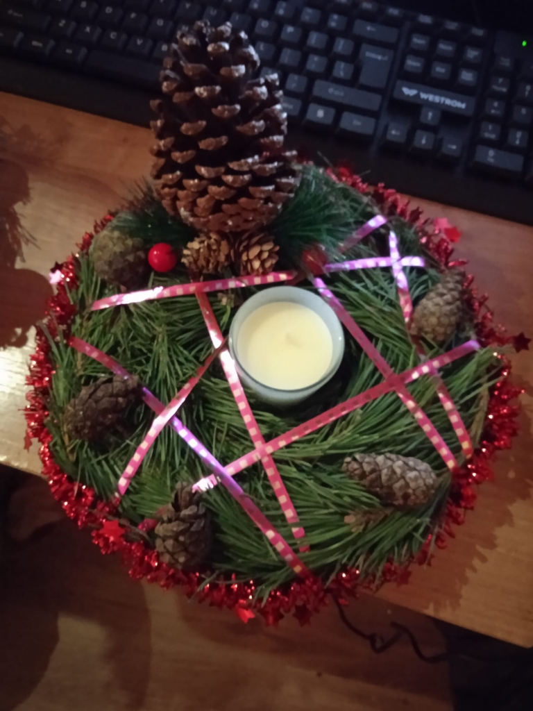 Ļenas Dalidovičas adventes vainaga foto.
Autors: Ļena Dalidoviča