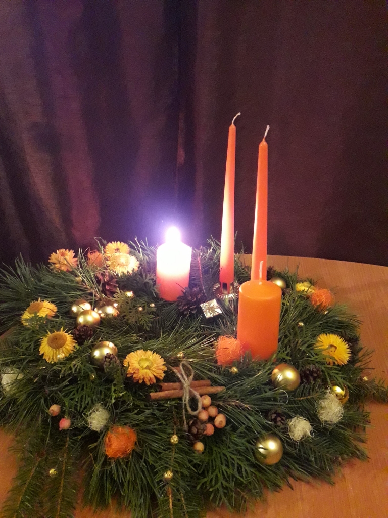 Judītes Bērziņas adventes vainags.
Autors: Judīte Bērziņa