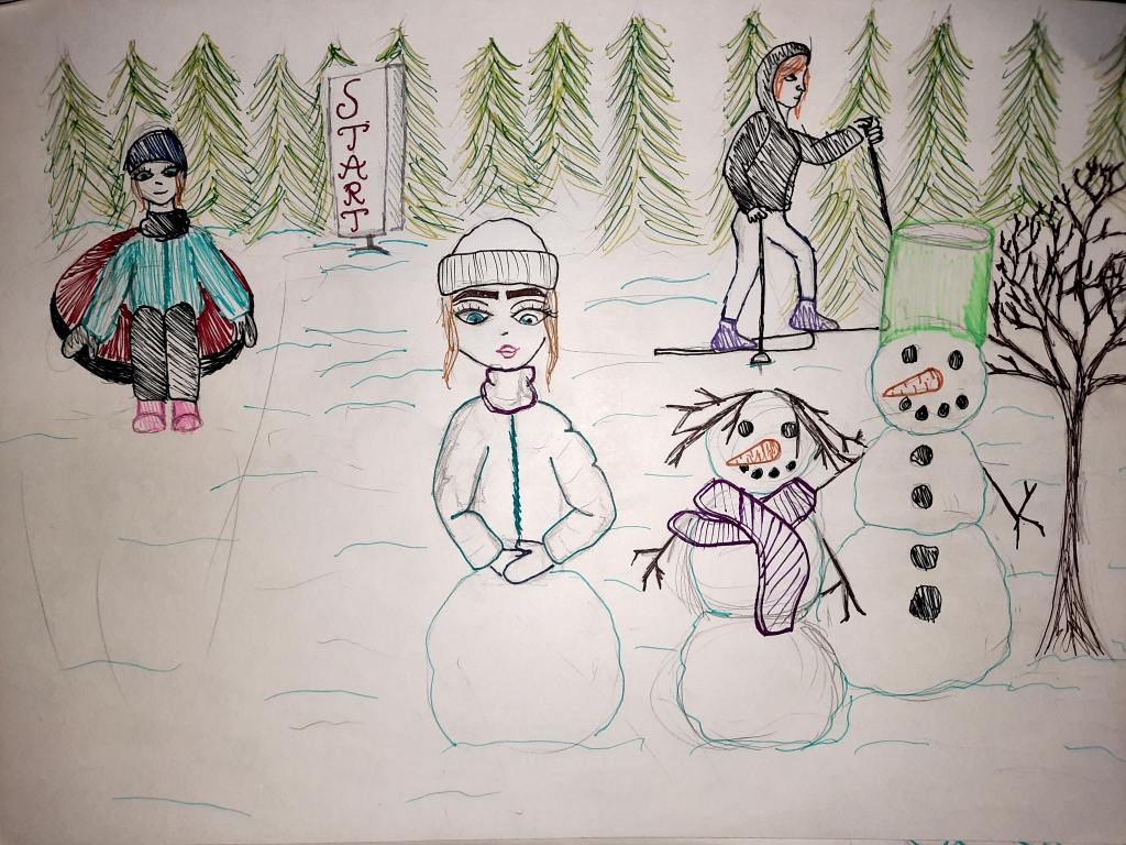 Katrīnas Kimas Rudzītes (10 gadi) ziemas prieki