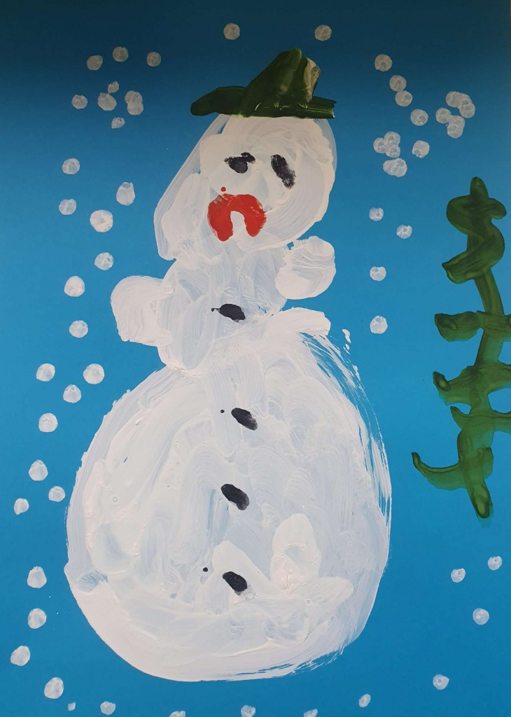 Eduarda Dreijera (4 gadi) ziemas prieku zīmējums