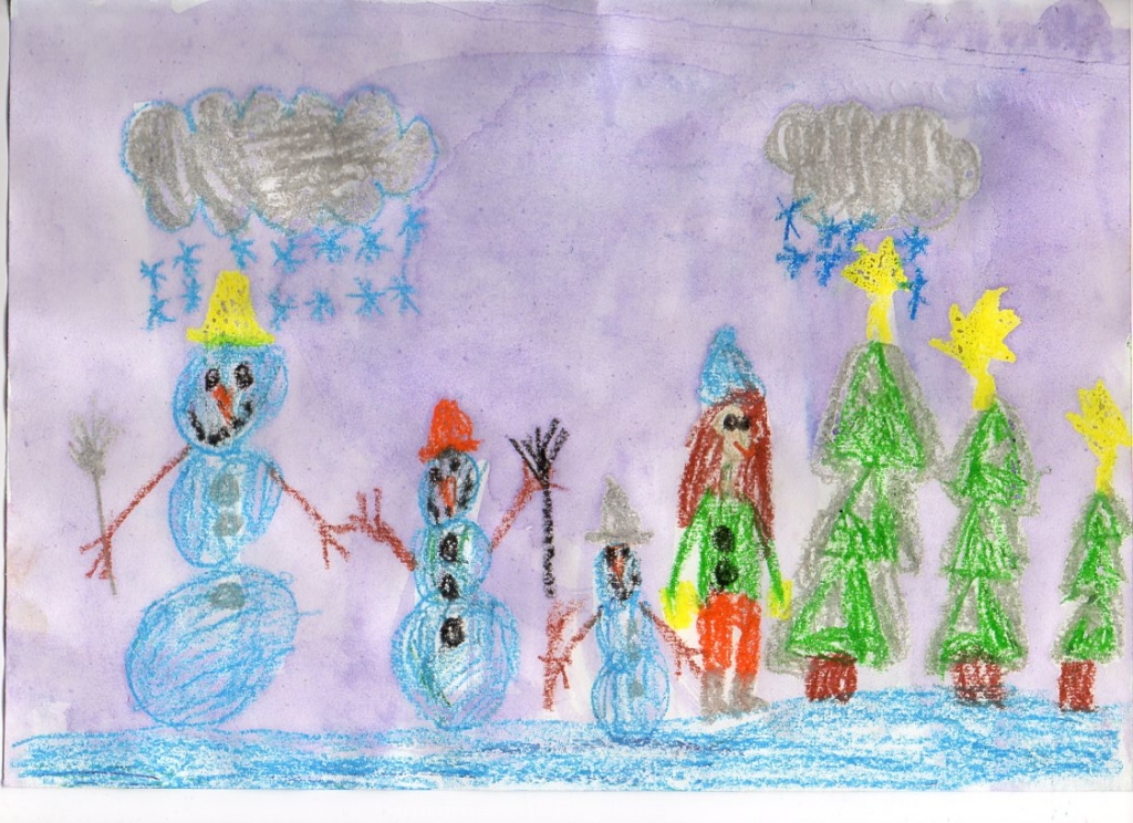 Annikas Āboliņas (6 gadi) ziemas prieki