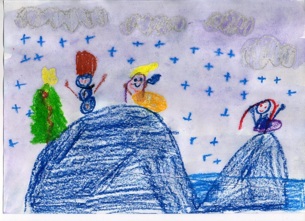 Melānijas Sjademes (6 gadi) ziemas prieki