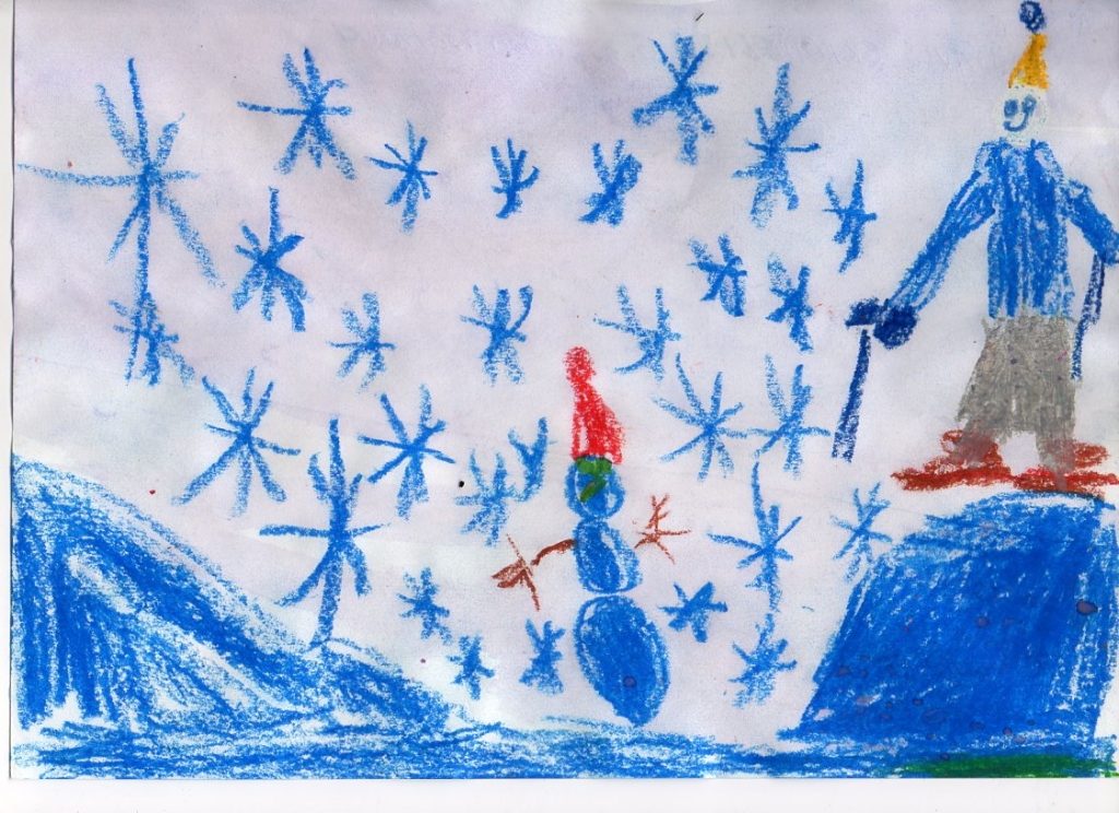Dāvja Skrodeļa (6 gadi) ziemas prieks
