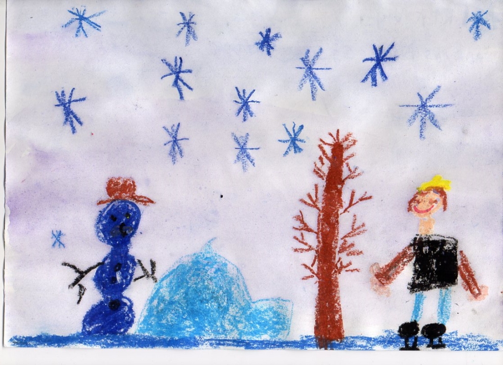 Adrians Blūms (6 gadi) ziemas prieki
