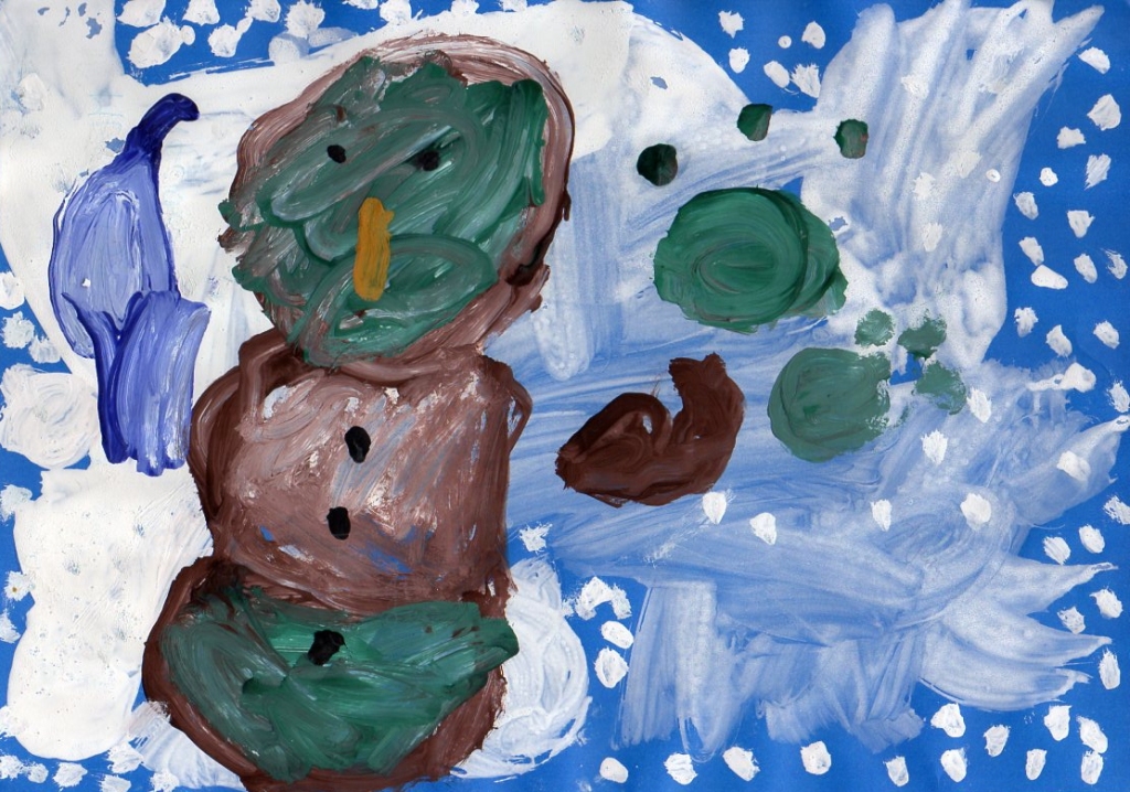 Melānijas Kalniņas (4 gadi) ziemas prieks