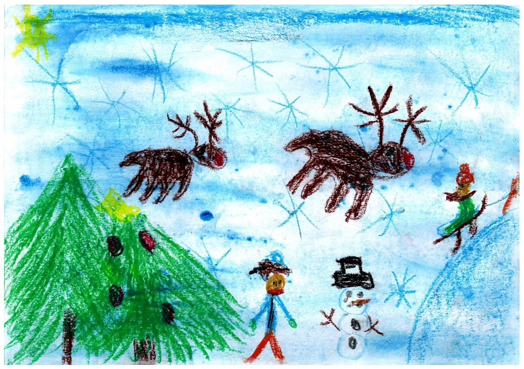 Ērika Dubrovska (6 gadi) ziemas prieks