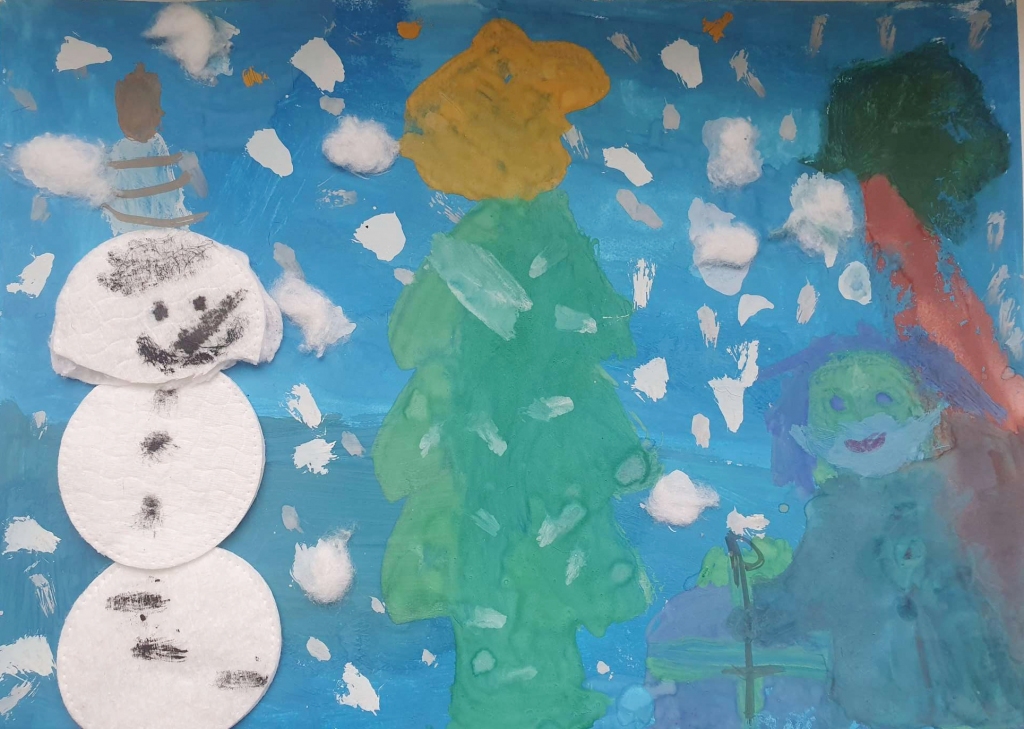 Evelīnas Rozentāles (6 gadi) ziemas prieks
