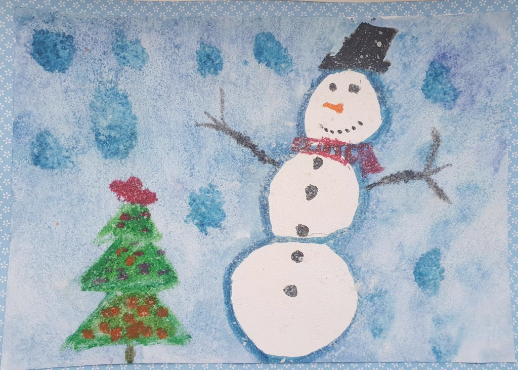 Kristīnes Teteres (4 gadi) ziemas prieks