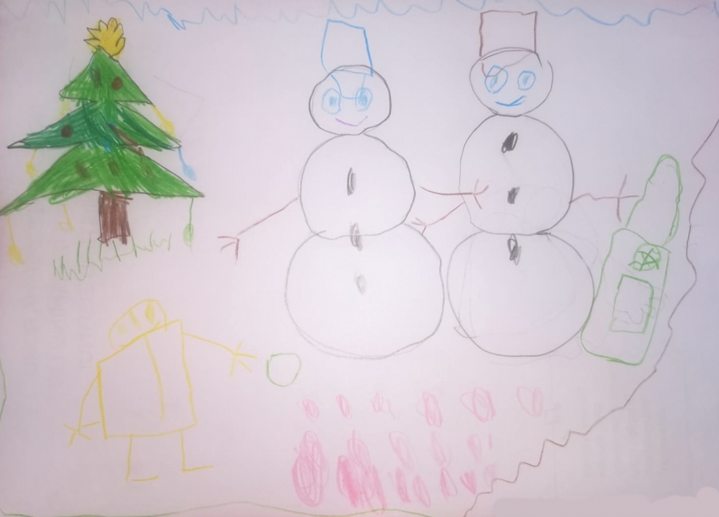 Emīlijas Elizabetes Aisteres (4 gadi) ziemas prieki