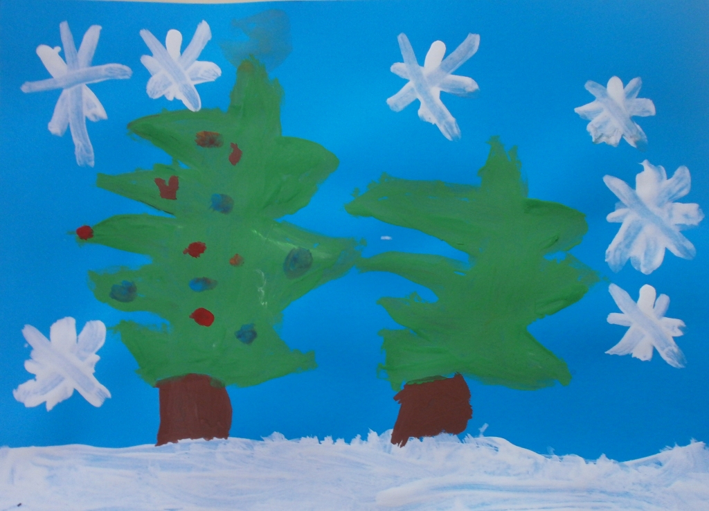Polinas Melderes (5 gadi) ziemas prieks
